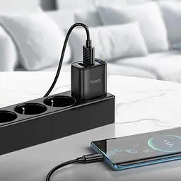 Адаптер мережевий HOCO Type-C Cable Cable Smart Dual-port charger C141A |2USB. 2.1A/10.5W| - мініатюра 2