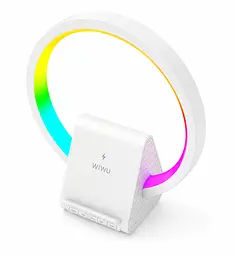 Бездротова зарядка WiWU WI-W021 4в1 15W з Bluetooth колонкою, RGB підсвічуванням та FM радіо