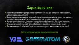 Бур по бетону Alloid Building Tools SDS-plus S4 Quadro 14x310 мм (CH-14310) - мініатюра 5