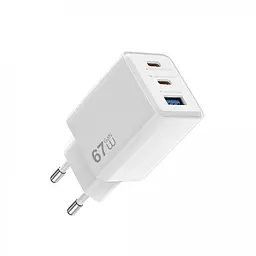 Адаптер - блок зарядний - пристрій WIWU Cube 67W 2C+A GaN Fast Charger Wi-G026