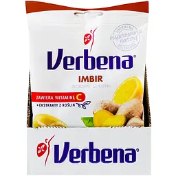 Льодяники Verbena з імбиром та вітаміном С 60 г - мініатюра 2