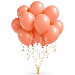 Надувні повітряні кульки Ballons 26 см (10") 100 шт наповнення повітрям або гелієм Рожеве золото