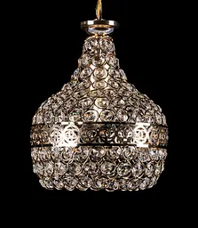 Люстра Splendid Ray L196/1, E27, 1 лампа, висота 35-50 см, золото, білий, метал, кришталь, сучасний стиль для дому - мініатюра 2