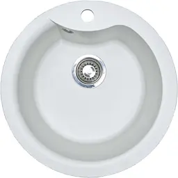 Кухонна мийка Adamant WAVE біла d 485x210 мм, без крила d 48
