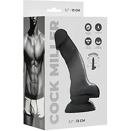 Фалоімітатор на присосці BLACK, 13 см Cock Miller