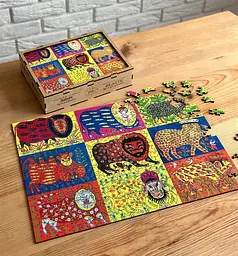 Пазл дерев`яний UkrainianPuzzles Звірі Примаченко - мініатюра 4