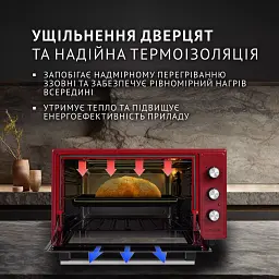 Електрична піч Perfelli TRIMO 48 RED - мініатюра 3