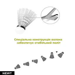 Набір Воланчиків Yonex Mavis 500 NE-MAV-500W білі 6 шт - мініатюра 2