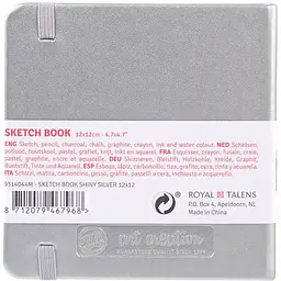 Блокнот для графіки Royal Talens Art Creation 12х12 см 140г/м2 80л Shiny Silver - мініатюра 2