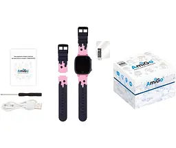 Дитячий смарт-годинник AmiGo GO008 MILKY GPS WIFI (Pink) [61001] - мініатюра 7