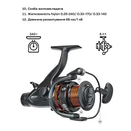Котушка Brain Apex Double Baitrunner 4000 6+1BB - мініатюра 8