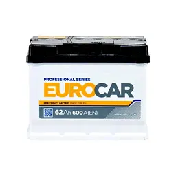 Акумулятор автомобільний EUROCAR 6СТ-62АЗ (0) (-/+) (L2) 600А12V (E) - мініатюра 2