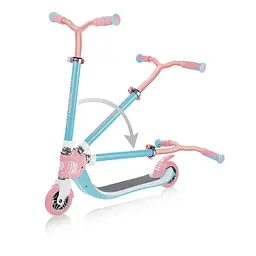 Самокат Globber Flow Foldable 125 блакитний з рожевим до 100 кг 6+ 2 колеса - мініатюра 6