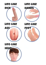 Секс-лялька Hidden Desire Big Boner Billie Inflatable Doll (тілесний) - мініатюра 4