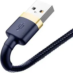 Кабель Baseus Cafule USB-A to Lightning 2m Gold/Blue (CALKLF-CV3) [169522] - мініатюра 5