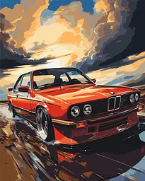 Картина за номерами Авто BMW E34 40x50 см Origami LW 3324