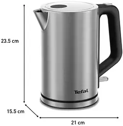 Електрочайник Tefal Bronx Electric 1.7 л сірий - мініатюра 2