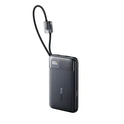 Зовнішній аккумулятор Baseus EnerFill FC11 Digital Display Power Bank with Dual Built-in Cables 10000mAh 22.5W Cosmic Чорний
