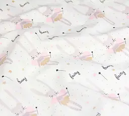 Дитяча постільна білизна в ліжечко FAIRY BUNNY CS3, рожевий (BunnyFairy_Rose_140) - мініатюра 10