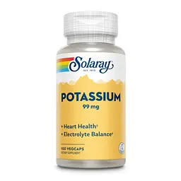 Калій Solaray 99 мг (Potassium) - 100 веганських капсул