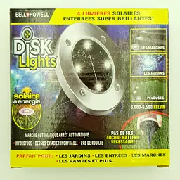 Світильник на сонячній батареї DISK Lights підсвічування для саду 4 Led сталевий - мініатюра 17