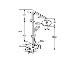 Душова система Kludi A-QA Dual Shower System 6609505-00 - мініатюра 2