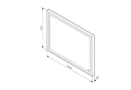 Дзеркало AM.PM Gem 100 см, з контурним LED-підсвічуванням M91AMOX1001WG38, Білий - мініатюра 3
