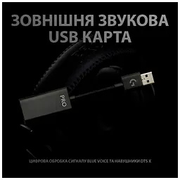 Навушники Logitech G PRO X Gaming Headset + Stand USB Black (991-000358) - мініатюра 11