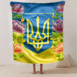 Плед плюшевий 3D патріотичний Національна гордість №2 160х200 см 160 см 135 см - мініатюра 2
