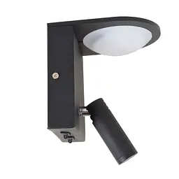 Підсвітка спрямованого світла настінна накладна LED лофт AL-532/7W + 3W BK - мініатюра 7