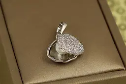 Кулон Xuping Jewelry відкрита мушля з перлиною сріблястий - мініатюра 3