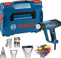 Технічний фен Bosch GHG 23-66 Professional із комплектом насадок і термоусадочними трубками, у L-BOXX 136