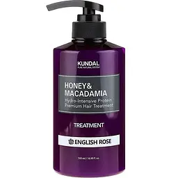 Кондиціонер для волосся "Англійська троянда" 500 мл Kundal Honey & Macadamia Protein Hair Treatment English Rose - мініатюра 1