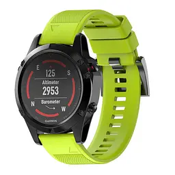 Силіконовий ремінець Primo для годинника Garmin Fenix 3/3HR/Fenix 5X/6X Lime - мініатюра 2