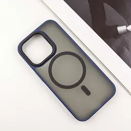 TPU+PC чохол Blueo Skin Friendly Frosted with MagSafe для Apple iPhone 15 Pro (6.1) Синій / Blue - мініатюра 3