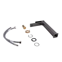 Змішувач для умивальника Qtap Gemini високий QTGEM269GMB45680 Gunmetal Black PVD Шліфований чорний хром - мініатюра 4