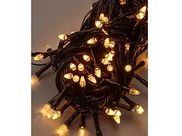 Гірлянда КИТАЙ КОНУС 100 led чорний провід, тепла-біла 1210-07