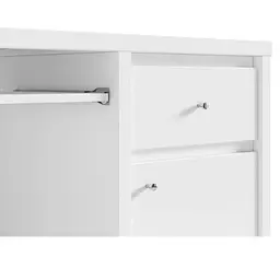 Комп'ютерний стіл ВМК Крістіна BIU1D1S/120 120х77х65 см Білий/Білий глянець (GRB-1798) - мініатюра 2