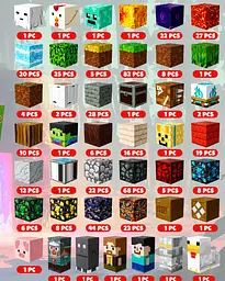 Магнітний конструктор Minecraft 500 шт по грі Майнкрафт Фортеця Mk001022.5 - мініатюра 6