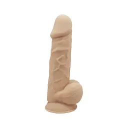 Фалоімітатор із вібрацією SilexD Norman Vibro Flesh (Model 1 size 8,5") + LRS, діаметр 5 см - мініатюра 2