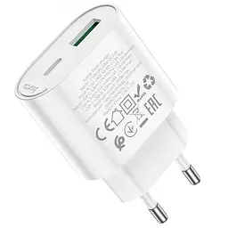 МЗП Hoco C109A Fighter PD20W+QC3.0 (1USB-A/1C) White - мініатюра 5