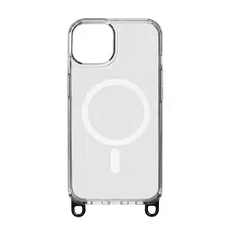 Чехол-панель для Apple iPhone 14, Crossbody Air MagSafe Rope, прозрачный, противоударный бампер с ремешком, поддержка MagSafe и беспроводной зарядки, защита корпуса, TPU+PC, ArmorStandart (ARM86370)