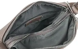 Сумка жіноча Borsacomoda темно-коричнева, шкіряна, 25x20x9 см, два відділення - мініатюра 7