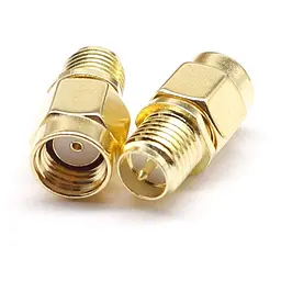 SMA перехідник з RP-SMA male на RP-SMA female зі штирьком з 1-ї сторони (100849) - мініатюра 2
