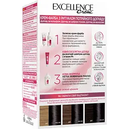 Стійка крем-фарба для волосся L'Oreal Paris Excellence Creme відтінок 100 (чорний) 192 мл - мініатюра 2