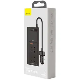 Автомобільний інвертор Baseus In Car Inverter 150W Black (220V CN/EU) (CRNBQ-A01) - мініатюра 4