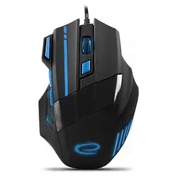 Миша Esperanza EGM201B Wolf USB Black-Blue (EGM201B)