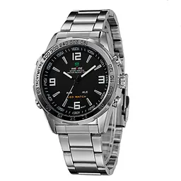 Наручний годинник чоловічий Weide Standart Silver Сріблястий (991) - мініатюра 9