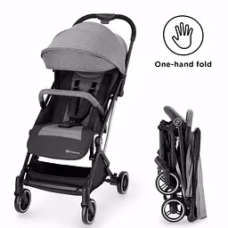 Прогулянкова коляска Kinderkraft Indy Grey - мініатюра 4