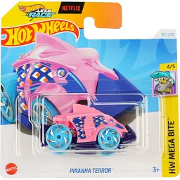 Набір: Базова машинка Hot Wheels Tooned Small Bloc бежева з чорним (5785) + Базова машинка Hot Wheels HW Mega Bite Piranha Terror рожева (5785) - мініатюра 3